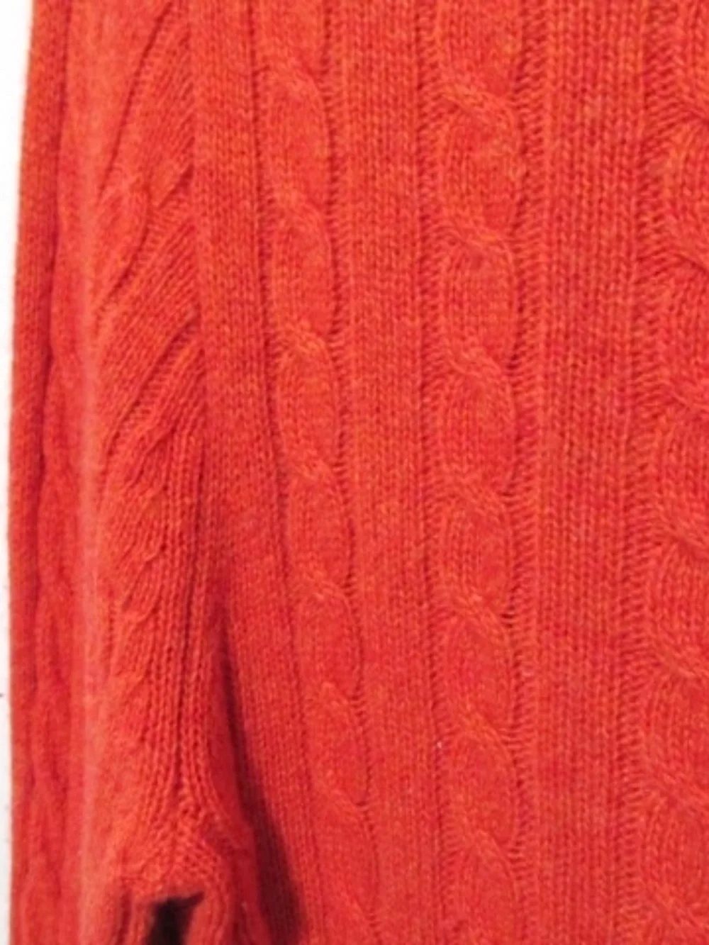 J.Crew Rusty Orange Cable Knit Cashmere Blend Sweater, Size M